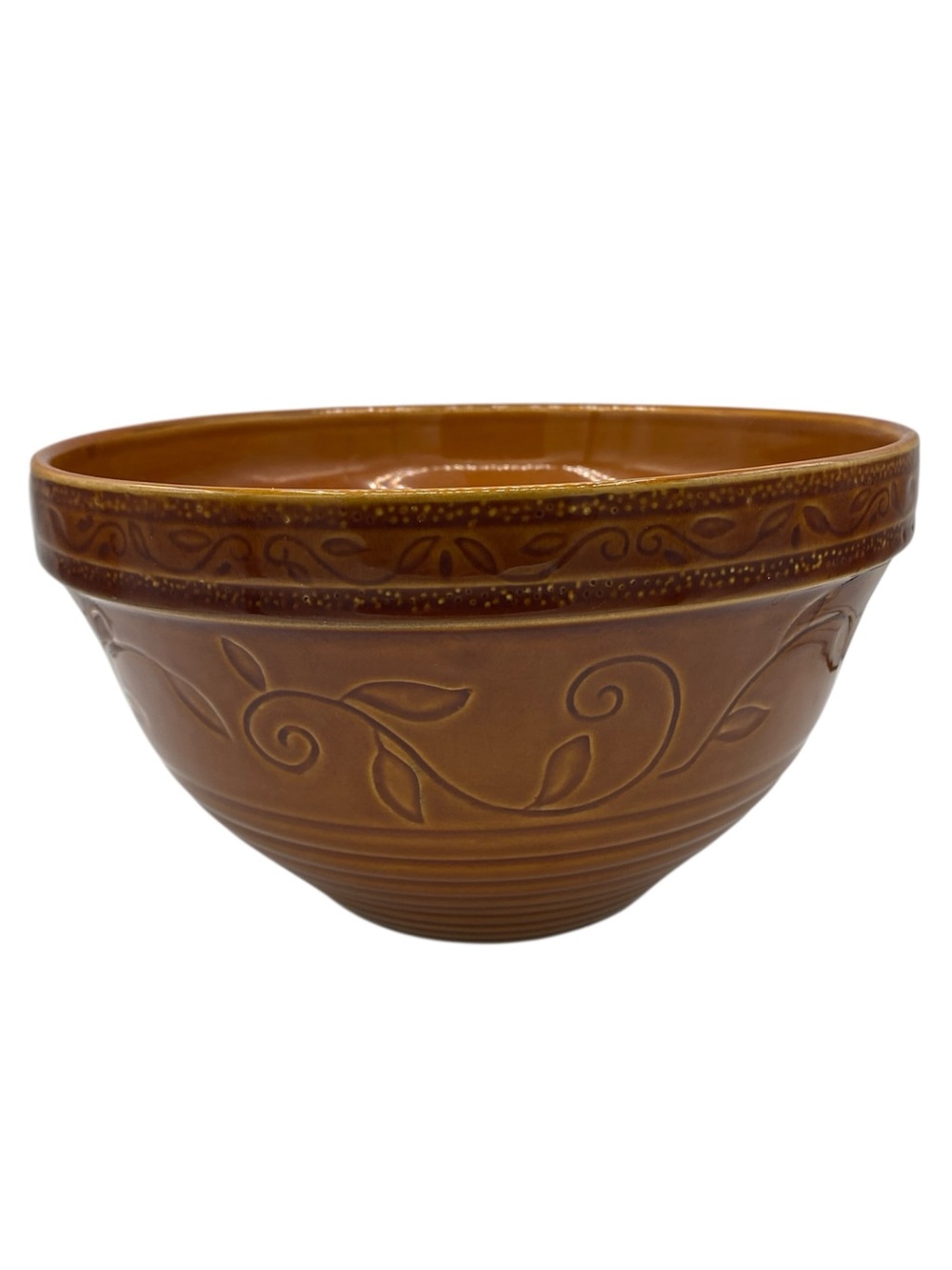 Vintage Glazed Decorative Ceramic Mixing Bowl